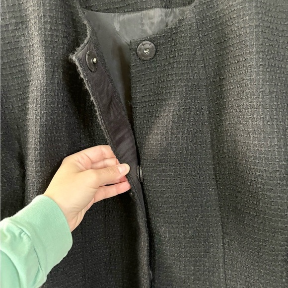 Lafayette 148 New York black 100% wool jacket blazer size 8 - Picture 3 of 5